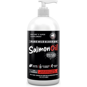 PET WELLBEING Wild Alaskan Salmon Oil Liquid Supplement for Dogs