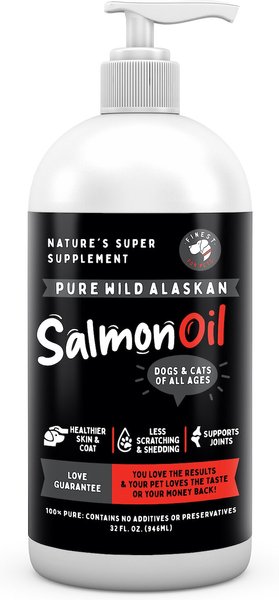 Finest for Pets Wild Alaskan Salmon Oil Dog & Cat Supplement, 32-oz bottle slide 1 of 8