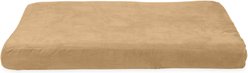 FurHaven Quilted Memory Foam Pillow Dog Bed with Removable Cover, Camel, Medium