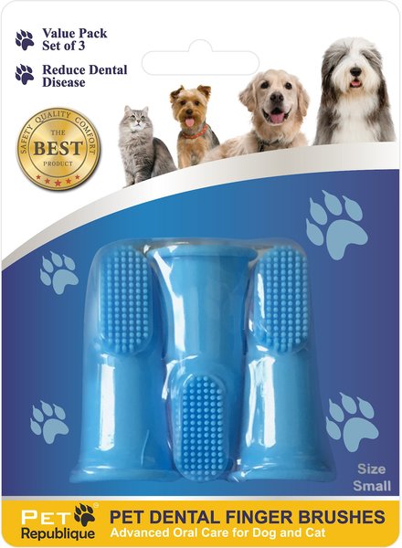 Pet Republique Dog & Cat Small Finger Toothbrush, 3 count slide 1 of 5