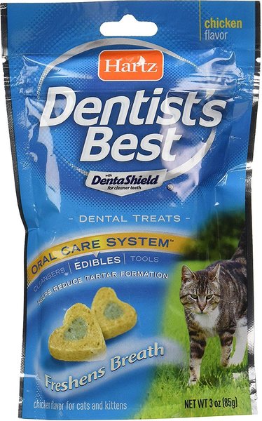 HARTZ Dentist s Best Chicken Flavor Dental Cat Treats 3 oz bag