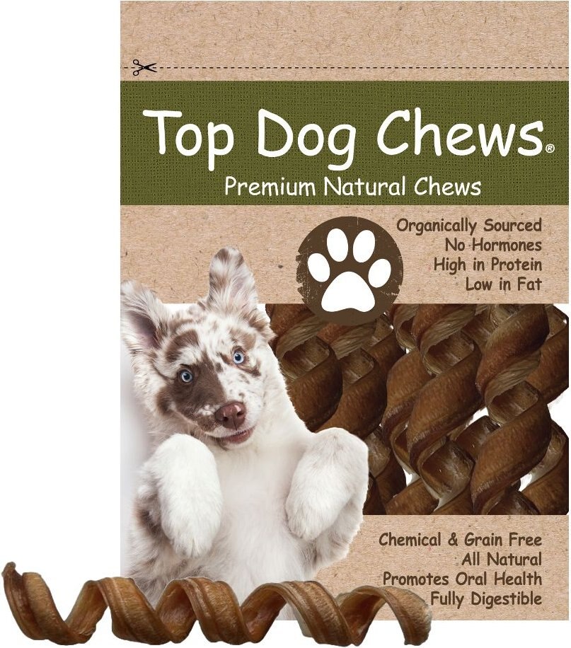 Top Dog Chews Bully Stick Spirals Dog Treats