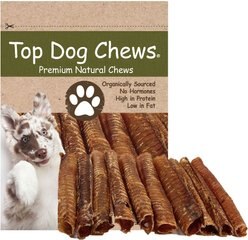 Top Dog Chews 12" Beef Trachea Dog Treats, 7 count