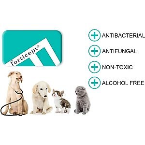 Forticept Maxi-Wash Antimicrobial Skin & Wound Treatment Spray for Dogs, Cats, Horses & Small Pets, 8-oz bottle
