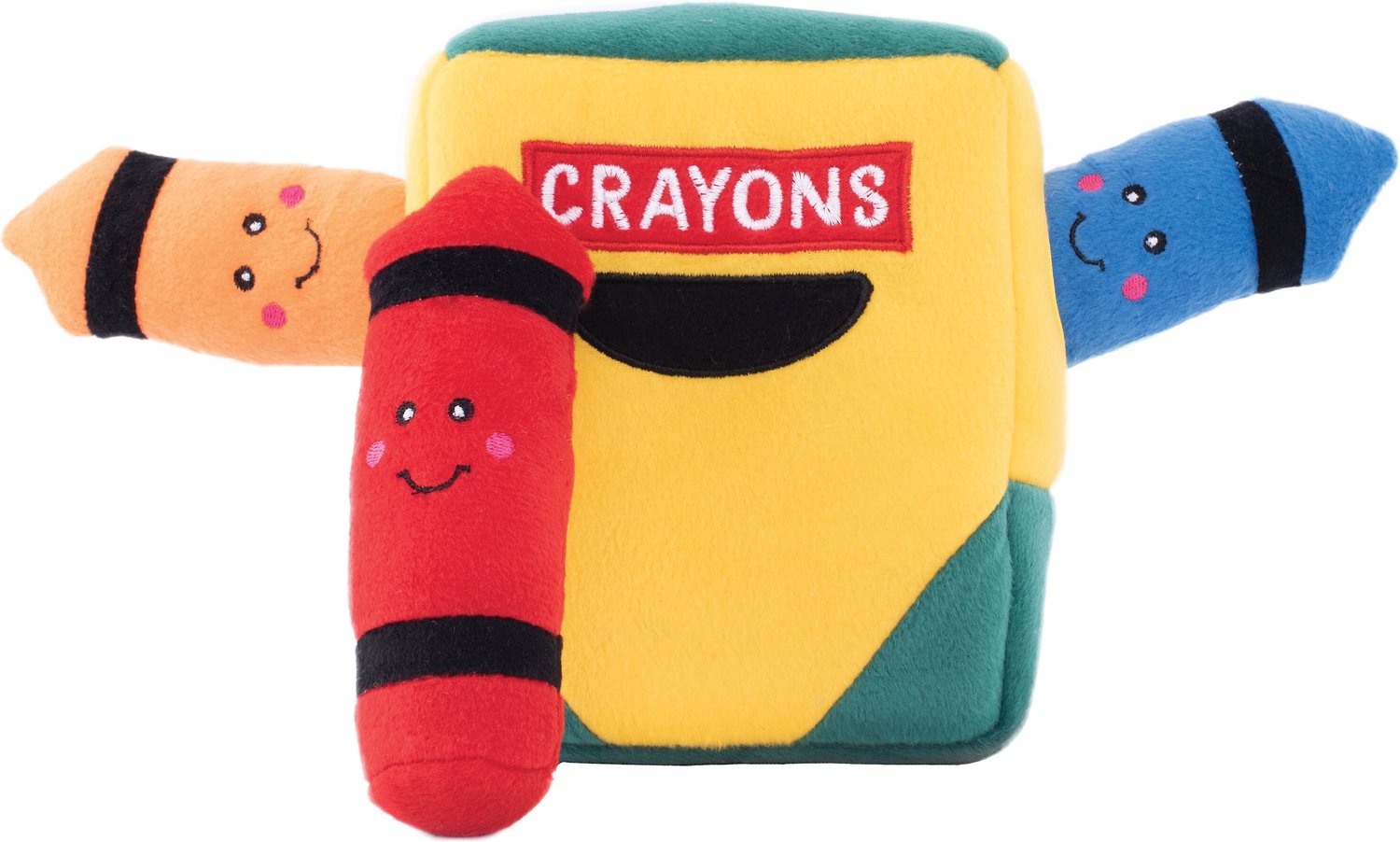 ZIPPYPAWS Zippy Burrow Crayon Box Dog Toy
