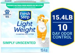 Fresh Step Lightweight Simply Unscented Clumping Clay Cat Litter, 15.4-lb box