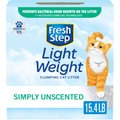 Fresh Step Lightweight Simply Unscented Clumping Clay Cat Litter, 15.4-lb box