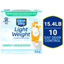 Fresh Step Lightweight Simply Unscented Clumping Clay Cat Litter, 15.4-lb box