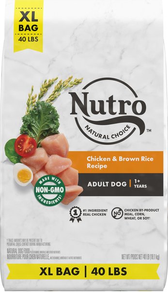 Nutro Natural Choice Adult Chicken & Brown Rice Recipe Dry Dog Food, 40-lb bag slide 1 of 11