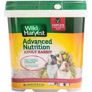 Wild Harvest Advanced Nutrition Adult Rabbit Food, 4.5-lb tub