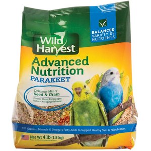 Wild Harvest Advanced Nutrition Diet Parakeet Food, 4-lb bag
