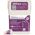 UltiCare VetRx UltiGuard SafePack Insulin Syringes and Sharps Container U-100 8mm x 31G with 1/2 Unit Markings, 0.3-cc, 100 syringes