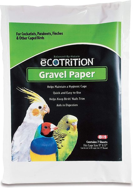 Discontinued Ecotrition Bird Cage Gravel Paper 7 Count 1839