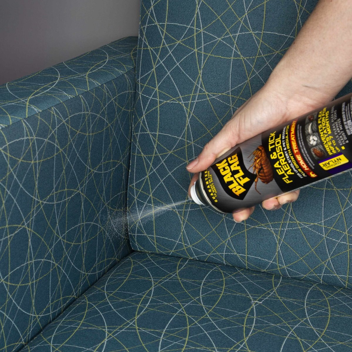 BLACK FLAG Flea & Tick Aerosol Home Treatment Spray, 16oz bottle