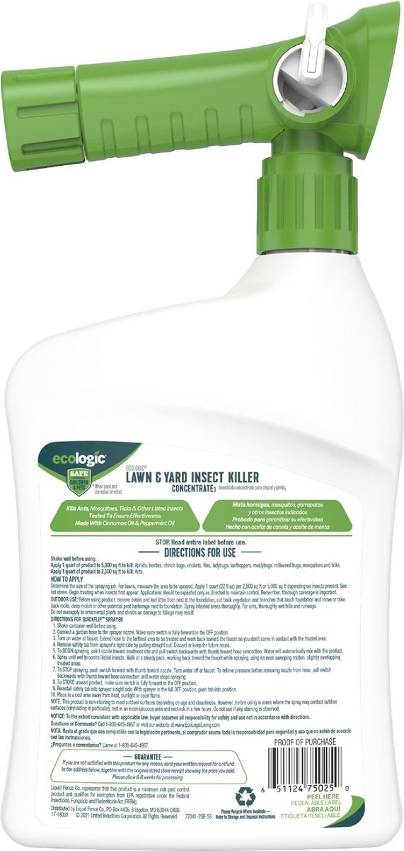 Ecologic Lawn And Yard Insect Killer Spray 32 Oz 2765