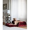 Discontinued - LA-Z-BOY Duchess Fold Out Sleeper Sofa Dog Bed w/Removable Cover, Velvet Merlot ...