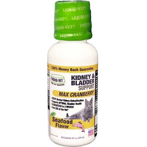 LIQUID-VET Kidney & Bladder Support Seafood Flavor Cat Supplement, 8-fl ...