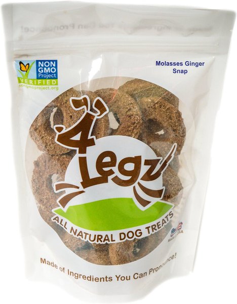 4Legz Molasses Ginger Snap Dog Treats, 7-oz bag slide 1 of 2