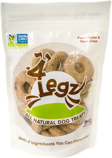 4Legz Peanut Butter & Carob Dog Treats, 7-oz bag slide 1 of 1