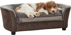Enchanted Home Pet Panache Sofa Dog Bed with Removable Cover, Dark Grey, Large