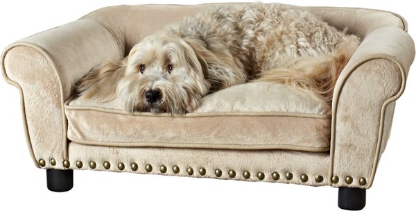 Enchanted Home Pet Dreamcatcher Sofa Cat & Dog Bed w/Removable Cover, Caramel, Medium slide 1 of 9