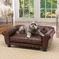 Enchanted Home Pet Brisbane Sofa Cat & Dog Bed with Removable Cover, Medium, Brown