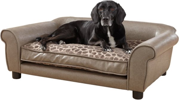 Enchanted Home Pet Rockwell Sofa Dog Bed w/Revmovable Cover, Large, Pewter slide 1 of 9