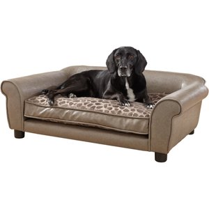 Enchanted Home Pet Rockwell Sofa Dog Bed with Revmovable Cover, Large, Pewter