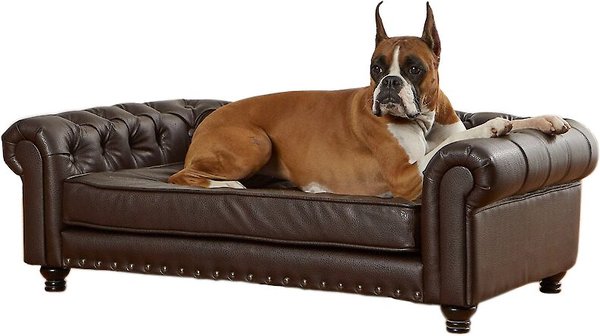 Enchanted Home Pet Wentworth Sofa Dog Bed with Removable Cover, Large, Pebble Brown slide 1 of 9
