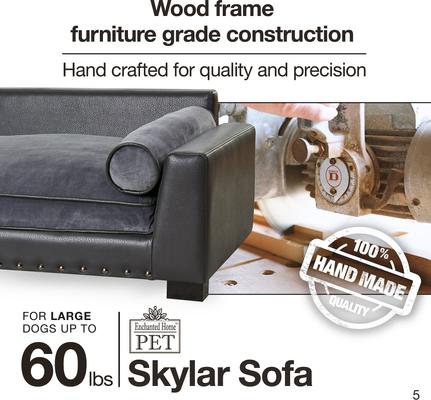 Show full view: Enchanted Home Pet Skylar Sofa Dog Bed with Removable Cover, Large slide 10 of 11