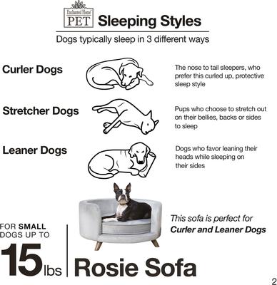 Show full view: Enchanted Home Pet Rosie Sofa Cat & Dog Bed with Removable Cover, Small slide 6 of 10