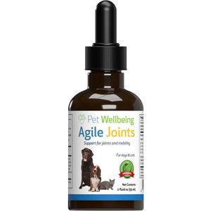 Pet Wellbeing Agile Joints Bacon Flavored Liquid Joint Supplement for Dogs & Cats, 2-oz bottle
