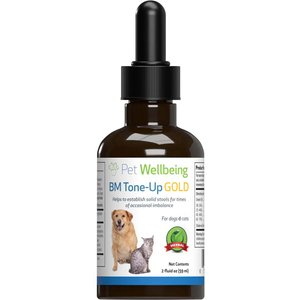 Pet Wellbeing BM Tone-Up GOLD for Diarrhea for Dogs & Cats, 2-oz bottle