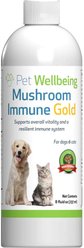 Pet Wellbeing Mushroom Immune GOLD Bacon Flavored Liquid Immune Supplement for Cats & Dogs, 8-oz bottle