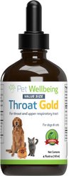 Pet Wellbeing Throat Gold Bacon Flavored Liquid Respiratory Supplement for Dogs & Cats, 4-oz bottle