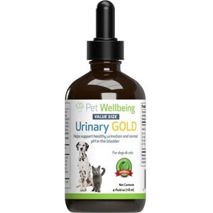 Pet Wellbeing Urinary GOLD Bacon Flavored Liquid Urinary Supplement for Dogs, 4-oz bottle