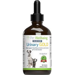 Pet Wellbeing Urinary GOLD Bacon Flavored Liquid Urinary Supplement for Dogs, 4-oz bottle
