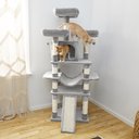 Frisco 68-in Faux Fur Cat Tree & Condo, Gray