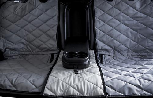 Show full view: Plush Paws Products Center Console Access Seat Cover with Removable Hammock, Grey, Regular slide 3 of 7