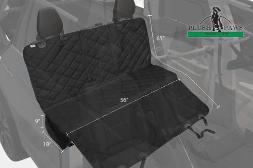 Show full view: Plush Paws Products Center Console Access Seat Cover with Removable Hammock, Tan, Regular slide 5 of 6