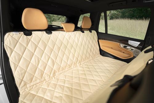 Show full view: Plush Paws Products Seat Cover for Compact Cars, Small, Tan slide 3 of 9