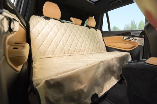 Show full view: Plush Paws Products Seat Cover for Compact Cars, Small, Tan slide 5 of 9