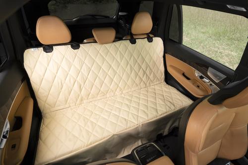 Show full view: Plush Paws Products Seat Cover for Compact Cars, Small, Tan slide 6 of 9