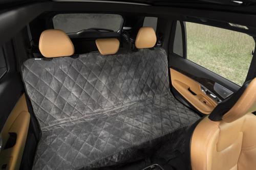Show full view: Plush Paws Products Quilted Velvet Waterproof Hammock Car Seat Cover, London Grey, Regular slide 5 of 10