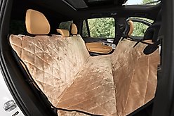 Plush Paws Products Quilted Velvet Waterproof Hammock Car Seat Cover, Desert Sand, Regular