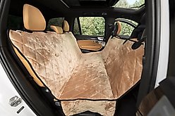 Plush Paws Products Quilted Velvet Waterproof Hammock Car Seat Cover, Desert Sand, Regular slide 2 of 7