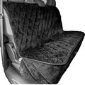 Plush Paws Products Quilted Velvet Waterproof Car Seat Cover, Charcoal, Regular
