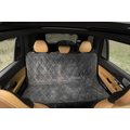 Plush Paws Products Quilted Velvet Waterproof Car Seat Cover, London Grey, Regular