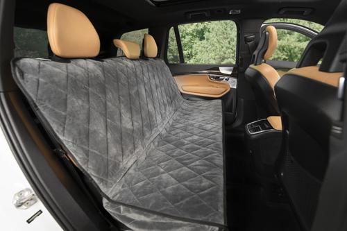 Show full view: Plush Paws Products Quilted Velvet Waterproof Car Seat Cover, London Grey, Regular slide 2 of 5