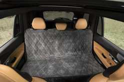 Plush Paws Products Quilted Velvet Waterproof Car Seat Cover, London Grey, X-Large